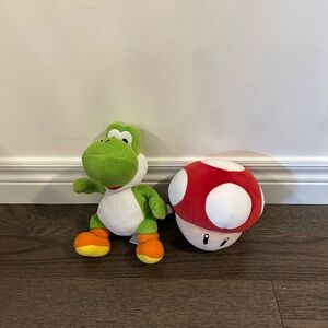 Nintendo super Mario Green and White Yoshi Stuffed Animal